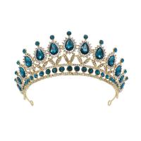 Bridal Tiaras Zinc Alloy Crown plated fashion jewelry & wedding gift & for woman & with rhinestone Approx 1.7mm Sold By PC