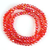 Kryształowe koraliki rondelle, Kryształ, dla kobiety & fasetowany, Więcej kolorów do wyboru, 6x5mm, sprzedawane na około 21 cal Strand