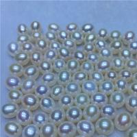 Cultured Rice Freshwater Pearl Beads DIY & no hole white 7-8mm Sold By PC