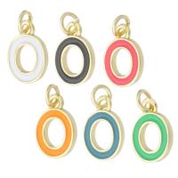 Brass Jewelry Pendants Letter O gold color plated fashion jewelry & DIY & enamel Approx 2mm Sold By Lot