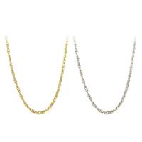 Stainless Steel Necklace Chain 304 Stainless Steel Chain Vacuum Plating sideways chain Length Approx 20.5 Inch Sold By PC