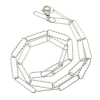 Stal nierdzewna Nekclace Chain, owalne łańcucha, oryginalny kolor, długość około 20.5 cal, sprzedane przez PC