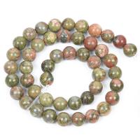 Unakite Perle, rund, DIY & verschiedene Größen vorhanden & verschiedene Stile für Wahl, gemischte Farben, verkauft per ca. 14.96 ZollInch Strang