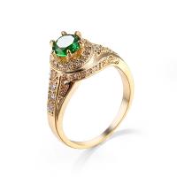 Cubic Zircon Brass Finger Ring plated fashion jewelry & Unisex & with cubic zirconia Sold By PC