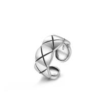 925 Sterling Silver Cuff Finger Ring plated adjustable & for woman US Ring Sold By PC