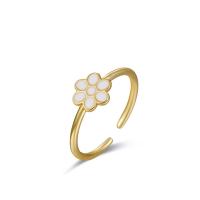 925 Sterling Silver Cuff Finger Ring 18K gold plated adjustable & for woman US Ring Sold By PC