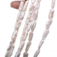 الخرز بيوا ؤلؤ المياه العذبة مثقف, لؤلؤة المياه العذبة, ديي, أبيض, 6-18mm, تباع لكل 36-38 سم حبلا