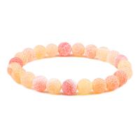 Effloresce Agate Bracelet Round anoint Unisex 8mm Length Approx 19 cm Sold By PC