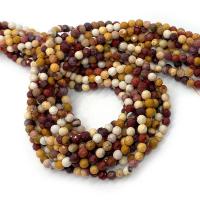 Žumanjak Stone perle, Krug, možete DIY & različite veličine za izbor & faceted, miješana boja, Prodano Per Približno 14.96 inčni Strand