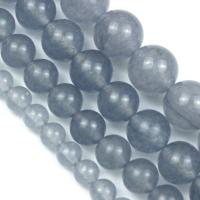 Natural Chalcedony Bead Round polished DIY blue Sold Per Approx 38 cm Strand