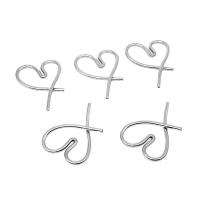 Hair Accessories DIY Findings 304 Stainless Steel Heart polished fashion jewelry & Unisex original color Sold By PC