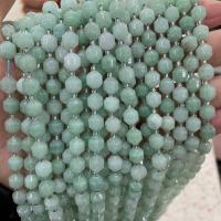 Jade Burma Beads with Seedbead Lantern DIY & faceted green Sold Per Approx 38 cm Strand