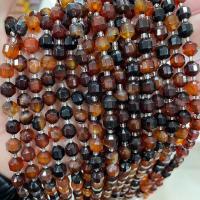 Natural Miracle Agate Beads, with Seedbead, Lantern, DIY & faceted, red, Sold Per Approx 38 cm Strand