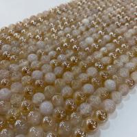 Perline naturali agata vena di drago, Cerchio, placcato, DIY, colori misti, Venduto per Appross. 38 cm filo