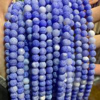 Perles agates effloresces naturelles , agate effleurant, Rond, DIY & givré, violet, Vendu par Environ 38 cm brin
