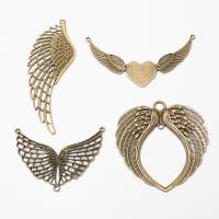 Wing Shaped Zinc Alloy Pendants antique bronze color plated vintage & DIY nickel lead & cadmium free Approx Sold By Bag