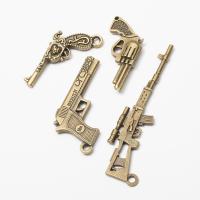 Zinklegering pistool Hangers, Zinc Alloy, Geweer, antiek brons plated, Vintage & DIY, meer kleuren voor de keuze, nikkel, lood en cadmium vrij, Ca 200pC's/Bag, Verkocht door Bag