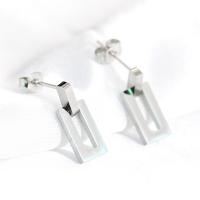 Titanium Steel Drop Earring Rectangle plated for woman Sold By Pair