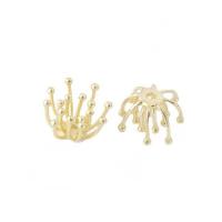 Brass Bead Cap Flower gold color plated DIY golden nickel lead & cadmium free Approx 1.8mm Sold By PC
