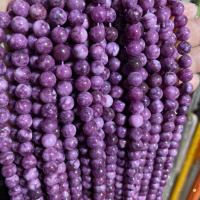 Lepidolite naturel goutte, Rond, DIY, violet, Vendu par Environ 38 cm brin