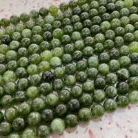 Pedra de jaspe grânulos, miçangas, DIY, verde, vendido para Aprox 38 cm Strand