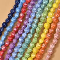 Perles en porcelaine émaillées, fleur, DIY, plus de couleurs à choisir, 13mm, Environ 28PC/brin, Vendu par brin