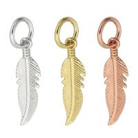 Zinc Alloy Feather Pendants plated DIY nickel lead & cadmium free Approx 5.5mm Sold By PC