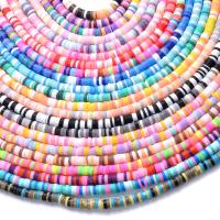 Polymer Clay pärlor, DIY & olika storlek för val, blandade färger, 4mm,6mm, Såld Per Ca 15 inch Strand