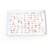 Pierścień palca rhinestone, Stop cynku, dla kobiety & z kamieniem, mieszane kolory, 17mm, 100komputery/Box, sprzedane przez Box