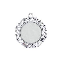 Zinc Alloy Pendant Cabochon Setting plated 37mm Sold By PC