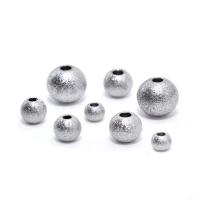 Rostfritt stål pärlor, 304 rostfritt stål, DIY & olika storlek för val & frosted, ursprungliga färgen, Säljs av PC