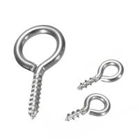 304 Stainless Steel Hooks Eye Screws Nail machine polished DIY Sold By PC