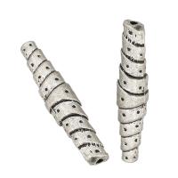 Perles tubes en alliage de zinc, DIY & noircir, couleur originale, 5x25x5mm, Trou:Environ 1mm, 100PC/lot, Vendu par lot
