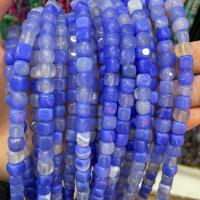 Agate Beads Cube polished DIY 8mm Approx Sold By Strand