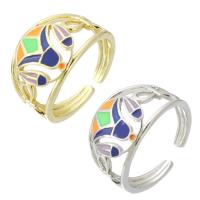 Brass Cuff Finger Ring plated for woman & enamel nickel lead & cadmium free 13mm US Ring .5 Sold By PC