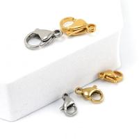 Stainless Steel Lobster Claw Clasp, 304 Stainless Steel, Vacuum Ion Plating, fashion jewelry & DIY & Unisex & different size for choice, more colors for choice, 100PCs/Bag, Sold By Bag