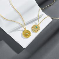 Fashion Turquoise Necklace Brass with turquoise with 2inch extender chain 18K gold plated fashion jewelry & for woman golden nickel lead & cadmium free 18mm 15.2mm Length Approx 18 Inch Sold By PC
