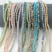 Round Crystal Beads plated DIY & faceted Sold Per Approx 14.96 Inch Strand