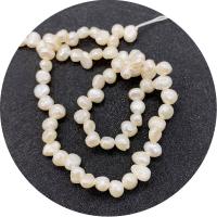 Keishi kultivované sladkovodní perle, Sladkovodní Pearl, Kolo, lesklý, DIY & různé velikosti pro výběr & top vrtané, bílý, Prodáno za Cca 14.96 inch Strand