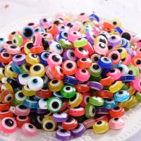 Gyanta Evil Eye Beads, eltérő mennyiség a választáshoz & DIY & zománc, több színt a választás, 6x8mm, Által értékesített Bag