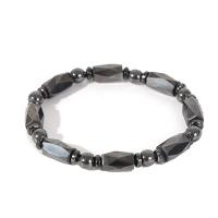 Magnetic Jewelry Bracelet Black Magnetic Stone Round plumbum black color plated Adjustable & fashion jewelry & Unisex black 18mm Length 18-19 cm Sold By PC