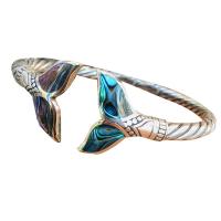 Zinc Alloy Cuff Bangle Mermaid tail colorful plated fashion jewelry & Unisex multi-colored nickel lead & cadmium free Inner Approx 77mm Sold By PC