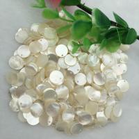 Ciondoli naturali di conchiglia bianca, bianco conchiglia, placcato, bianco, 10mm, Venduto da PC
