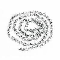 Stainless Steel Oval Chain 304 Stainless Steel plated Unisex silver color Sold By PC