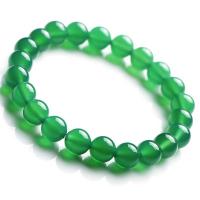 Green Agate Bracelet Unisex & anti-fatigue green Length Approx 21 cm Sold By PC
