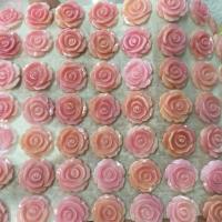Reine Conch Shell Perle de demi-trou, Rose, gravé, DIY, rose, Vendu par PC