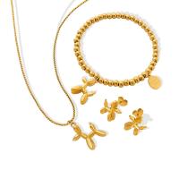 Titan Stål Smycken Set, med 5cm extender kedja, Hund, olika stilar för val & för kvinna, fler färger för val, Säljs av PC