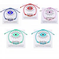 Дурной глаз ювелирные изделия браслет, Шнур-терилен, с Акрил, Злой глаз, Мужская & регулируемый, Много цветов для выбора, длина 6.7 дюймовый, продается PC