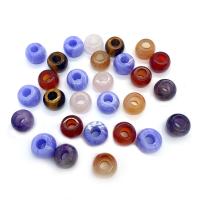 pierre gemme perle à grand trou, Rond, DIY & différents matériaux pour le choix, plus de couleurs à choisir, 8x12mm, Vendu par PC
