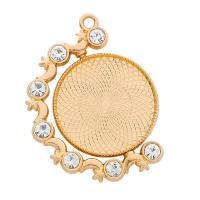 Zinc Alloy Pendant Cabochon Setting plated with rhinestone 25mm Sold By PC